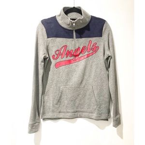 Pink Victoria’s Secret 5th & Ocean Angels baseball sweater
